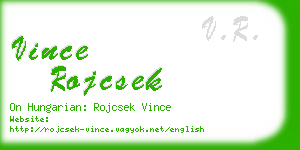 vince rojcsek business card